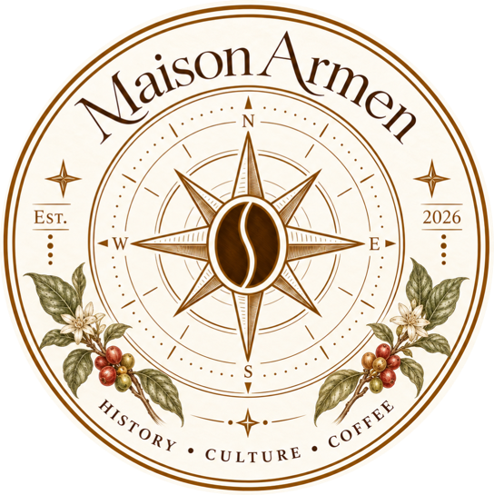 MaisonArmen heritage seal — History • Culture • Coffee. Est. 2026.